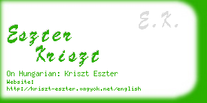 eszter kriszt business card